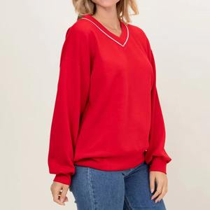 Sudadera de Forro Polar con Cuello en V para Mujer, Sudadera Cortavientos Ecológica para Mujer, Sudadera de Alta Calidad para Mujer, Gran Venta - Product Image 5