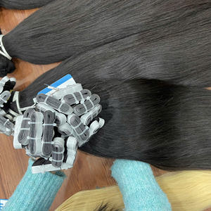 Extensiones de Cabello Natural Liso con Cinta Adhesiva, Sin Enredos, Colores Europeos, 100% Cabello Humano Vietnamita, Precio al por Mayor - Product Image 5