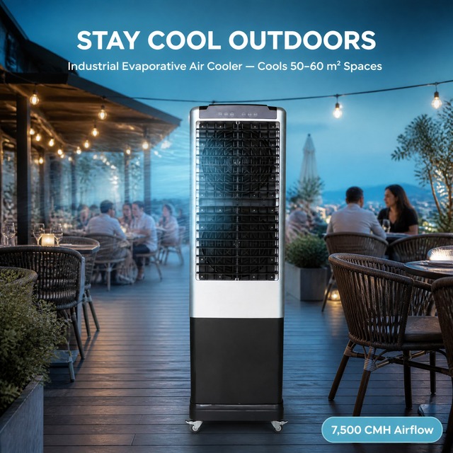 JHCOOL 60L Large Water tank Outdoor Portable Dual Fans Evaporative Air Cooler Airconditioner Industrial Air Conditioners