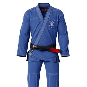 Traje de BJJ ligero de tela de algodón perlado con logo personalizado, uniforme de entrenamiento duradero y transpirable para hombres y mujeres de artes marciales. - Product Image 1