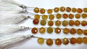 Ópalo amarillo natural facetado de forma libre de 12 a 15 mm, conector de bisel, cadena de piedras preciosas, se vende por pie - Product Image 2