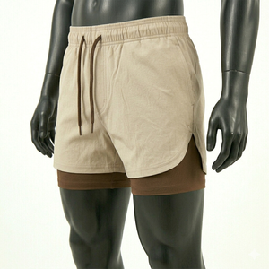 OEM Private Label 2 1 Men's Running Gym Workout <b>Shorts</b> Inner Compression Liner Four-Way <b>Stretch</b> Lightweight Quick Dry 100% - Product Image 3