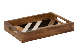 Asas de bandeja de servicio de madera de fábrica India superior para el hogar, Hotel, restaurante, bandeja decorativa de Navidad, bandeja de Navidad superior - Product Image 4