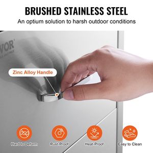 Soluzione di Stoccaggio per Cucina Esterna 14W X 14.4H X 23D Pollici, Cassetti Doppi per BBQ a Incasso con Maniglia in Acciaio Inox per Isola BBQ - Product Image 4