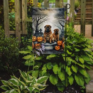 Multicolor Shar Pei Spooky Halloween jardín bandera buzón decorativo patio Banner para Patio ilustraciones para camas de flores - Product Image 2