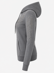 Sudadera con Capucha para Mujer, Adornada con Pedrería, Suave, Informal, de Manga Larga, para Comodidad Diaria - Product Image 6