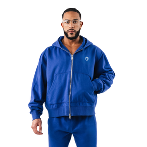 Sudadera con capucha completa para hombre, mezcla de algodón y forro polar, chaqueta informal, ropa de calle, top de gimnasio, suministro OEM personalizado al por mayor - Product Image 1