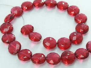 Handmade 8mm Clear Glass Crystal Coin Button Wheel Tire Pink Rubellite <b>Red</b> Quartz Faceted Earring Bracelet <b>Beads</b> Third Party - Product Image 4