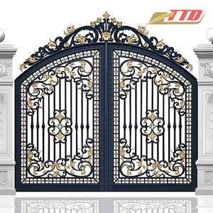 Puerta Doble de Hierro Forjado de Lujo con Detalles Ornamentales, Recubrimiento en Polvo, Color/Tamaño Personalizado para Villas, Mansiones y Propiedades Privadas - Product Image 4