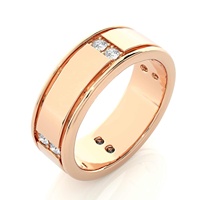 Premium Labor-Gezüchteter Diamantring Gelb Roségold Weißgold Plattiert Breiter Braut-Ehering Synthetischer Loser Diamant Handgefertigter Schmuck