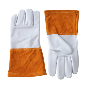 Good Quality <b>Tig</b> Welding Gloves Protect <b>Welder</b> Work Full Palm Split Leather Waterproof Quick Dry Heat Resistance Anti Slip - Product Image 5