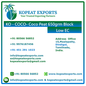 Cocopeat de coco de alta calidad Coirpith Los mejores precios bajos en la India Horticultura Turba Bloque a granel Ec Calidad Comprar Cocopeat Coir Best - Product Image 6