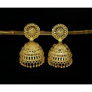 Tradición India Tendencia Única Gota Jumkhi Pendientes Moda Jhumka Pendiente Chapado en oro Pendiente Indio Jhumka Accesorio de joyería - Product Image 5