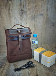 Sac à déjeuner en toile de cuir en gros, isotherme, imperméable, réutilisable, pour transporter les aliments LCLB-0039 - Product Image 5