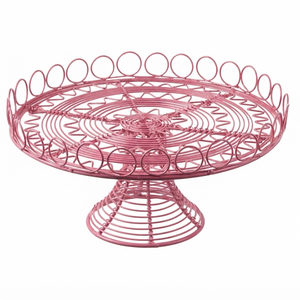Soporte redondo de metal cobre antiguo para tartas con base en espiral y diseño de alambre, tipo soporte para cesta de almacenamiento de alimentos en la cocina - Product Image 6