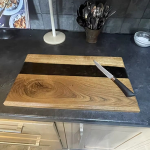 Artisan Crafted <b>Wooden</b> Epoxy Board for <b>Dining</b> <b>Table</b> <b>Rustic</b> Resin River <b>Wooden</b> Cutting Board for Farmhouse Style - Product Image 1