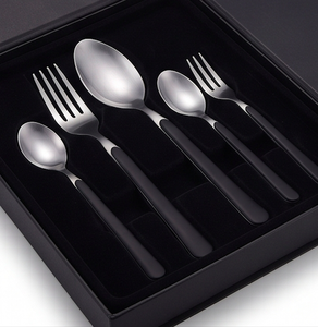 Stylish <b>Black</b> Resin Handle <b>Cutlery</b> <b>Set</b> Featuring Silver Finished Head Premium Flatware Ideal For Restaurants Homes And Gifting - Product Image 6