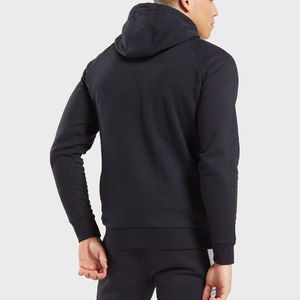 Men's Black and <b>White</b> Color Block Hoodie Tracksuit Two Piece Sweat Set Casual Pullover Hoodie Matching <b>Jogger</b> Pants Sportswear - Product Image 4