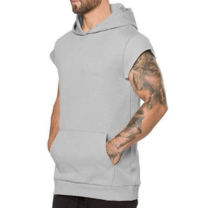 Hoodie classique sans manches pour homme, vêtements de sport, tissu respirant, idéal pour la gym, la course à pied et les tenues décontractées - Product Image 2