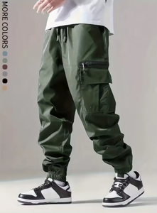 กางเกงคาร์โก้ผู้ชาย กางเกงขายาวบาง ใส่สบาย ระบายอากาศได้ดี ลำลองสำหรับกิจกรรมกลางแจ้ง ใส่ได้หลากหลาย วิ่ง ปั่นจักรยาน มีกระเป๋าหลายช่อง 4 ช่อง - Product Image 2