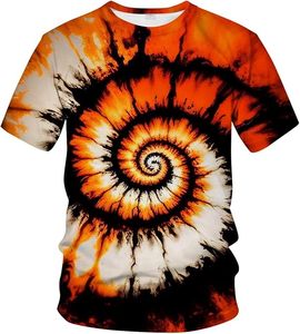T-shirt à manches courtes pour homme, col rond, 100% coton, orange, noir, blanc, logo sur le devant, coupe classique, style streetwear - Product Image 3