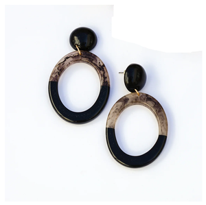 Fancy Geometric Hoop Resin Earrings <b>Green</b> <b>Glitter</b> Acrylic Statement Jewelry Silver Plated Trendy Crystal Rhinestone for Woman - Product Image 5