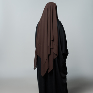 Hiyab Niqab de Color Sólido a la Moda para Mujer, Cubre Rostro Islámico Ligero, Tela Suave, Velo para Uso Diario - Product Image 3
