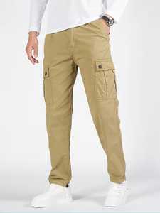 Pantalon Cargo Homme Grande Taille en Coton, Nouvelle Collection, 6 Poches, Coupe Ample, Logo Personnalisé, Vêtement Décontracté pour l'Extérieur - Vente en Gros - Product Image 3