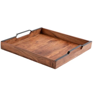 Restaurant Supplies <b>Large</b> Acacia <b>Tray</b> Breakfast Food Serving <b>Trays</b> With Handles Event Supplies Decorative Custom <b>Tray</b> Handmade - Product Image 1