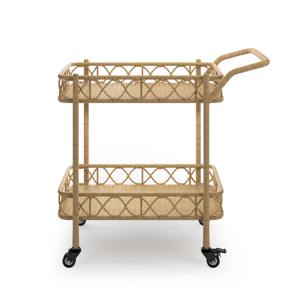 Otel y restaurante-carrito de ratán de 2 niveles para bebidas, carrito comercial, accesorios para bar - Product Image 2