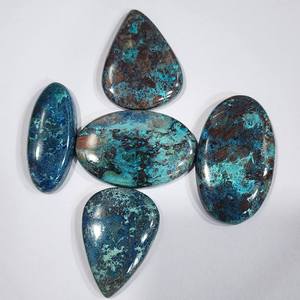 Piedras Preciosas de Cuarzo Azurita Natural de Alta Calidad, Piedras Sueltas Multiforma para Diseño de Joyería, Acabado Azul Elegante - Product Image 2