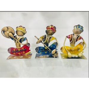 Figuras Decorativas de Metal Estilo Art Deco - Decoración Removible para el Hogar para Diwali, Jubilaciones y Ocasiones de Condolencias - Product Image 2