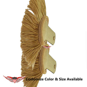 Epaulettes Dorados KEW con Flecos Finos, Pliegues para Hombros, Estilo Vintage, Ecológicos, Personalizables en Talla/Color - Product Image 2