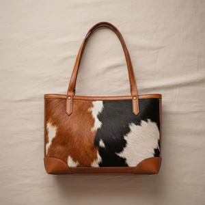 Durable Stylish For Daily Use Summer Leather Hair on <b>Tote</b> <b>Bag</b> Women High Quality 100% pure manufacturing style Hair on <b>Tote</b> <b>Bag</b> - Product Image 1