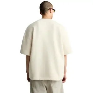 T-shirt en jersey 100 % coton biologique de haute qualité, coupe oversize, épaules tombantes, 240 g/m², impression numérique et broderie, vente en gros - Product Image 4
