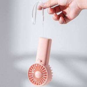 Ventilateur portable pliable personnalisé avec logo, coloré, rafraîchissant, alimenté par batterie, mini, pour usage domestique, en plastique - Product Image 2