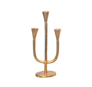 Porte-bougie décoratif en aluminium, support de bougie conique, base en marbre abstrait, bougeoirs, décoration de table - Product Image 4