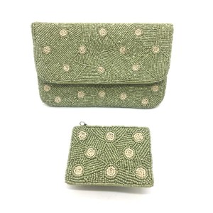 Bolso de Mano Bordado Estilo Boho de Diseñador con Intrincados Detalles de Hilo y Estilo Elegante para Fiestas Nocturnas, Bordado a Mano - Product Image 1