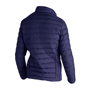 Chaqueta Acolchada Azul Marino para Hombre, Cuello Alto, Cierre de Cremallera, Resistente al Viento, Informal, para Invierno, Corte Ajustado, 100% Poliéster - Product Image 2