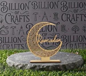 Estante Decorativo de Madera Personalizado para Ramadán, Diseño de Arco de Mezquita Islámica, Decoración de Mesa para el Hogar, Regalo de Eid - Product Image 3