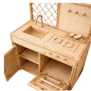 Cuisine de jeu en rotin Lumier pour enfants - Product Image 2