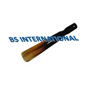 Chausse-pied portable moderne en corne de bœuf véritable, artisanal, qualité exquise, technique de sculpture naturelle pour talons - Product Image 2