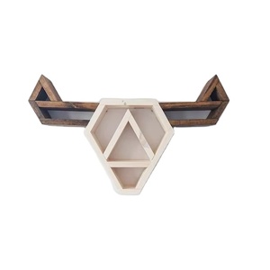 Escultura de pared de madera moderna hecha a mano Panel de pared de madera ondulado alto Textura tallada Arte de madera decorativo Tapices de pared - Product Image 1