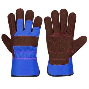 Guantes de Seguridad de Cuero STALWART IMPEX, Verde Borgoña, Textura Completa, Resistentes a la Abrasión, Antideslizantes en las Puntas de los Dedos, Puño Recto, 11 oz - Product Image 5