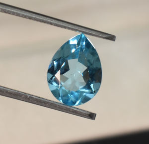 Lab Swiss <b>Blue</b> <b>Topaz</b> Pear Faceted Synthetic Gemstone 10X7 mm-16X12 mm Sizes Dark <b>Blue</b> Loose Jewelry for <b>Necklaces</b> - Product Image 5
