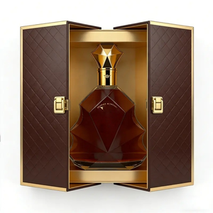 Caja de Regalo de Cartón Rígido de Lujo Personalizada para Botellas de Vino, con Cierre Magnético de Doble Puerta y Diseño Portátil - Product Image 2