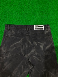 Custom Wholesale Vintage Waxed <b>Jeans</b> Men Bell Bottom Streetwear Denim <b>Jeans</b> <b>Skinny</b> Slim Fit Black Flared <b>Jeans</b> for Men - Product Image 4