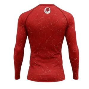 <b>Red</b> Long Sleeve Compression <b>Shirt</b> Athletic Training Gym Workout Breathable Quick Dry Performance Sportswear Custom Activewear - Product Image 2