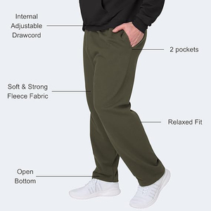 FTQASMI CO INTERNATIONAL Pantalon de survêtement décontracté pour homme en coton gris léger et respirant, tricoté, avec taille élastique et cordon de serrage - Product Image 4