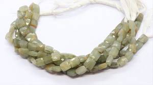 Perles facettées en œil de chat vert naturel AAA, 7-8 mm, perles en pierre gemme œil de chat, brin de 8 pouces, perles facettées en forme de chewing-gum - Product Image 6